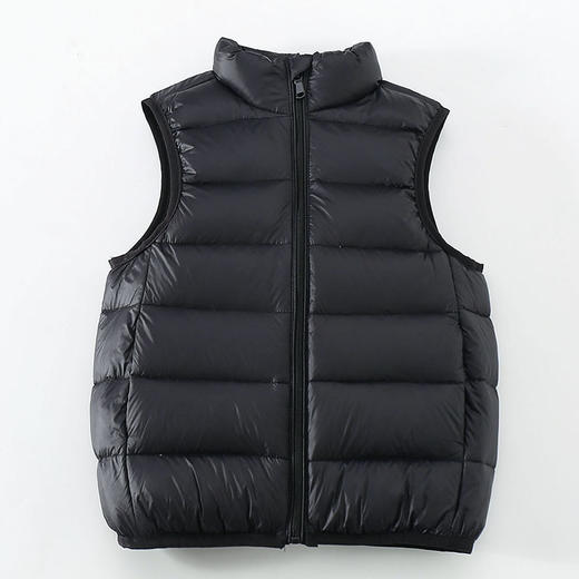 【儿童羽绒马甲】轻薄款立领 男女童外穿 纯色宝宝中大童羽绒背心 秋冬季 商品图4