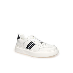 豪麟名鞋奥莱迪嘉男鞋休闲鞋牛皮革DJMMA42MX006白色  原价1660元