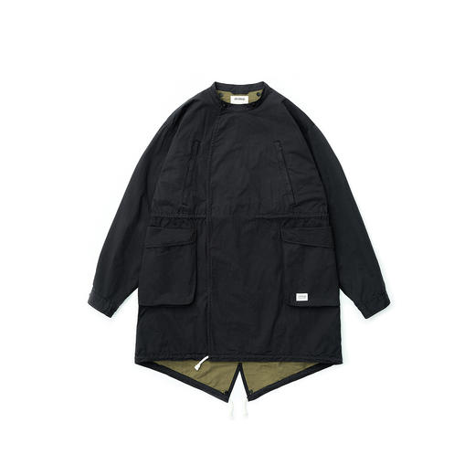 吃茶去chichaqu24秋冬立领中长风衣斜襟外套M51棉服复古全棉 商品图4