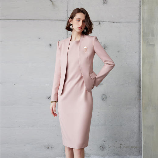 IWY/独特绝美小套装秋季新款正式场合职业套装裙无领西装外套C2107+Q1219 商品图3