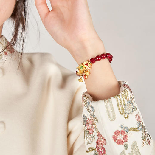 大英博物馆 盖亚·安德森猫和她的朋友们系列 麻将 猫朱砂手链 商品图1