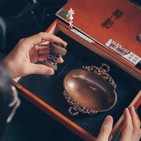 学古|龙溪·武 雪茄缸配雪茄托家用客厅茶室办公室烟灰缸收藏陈列
