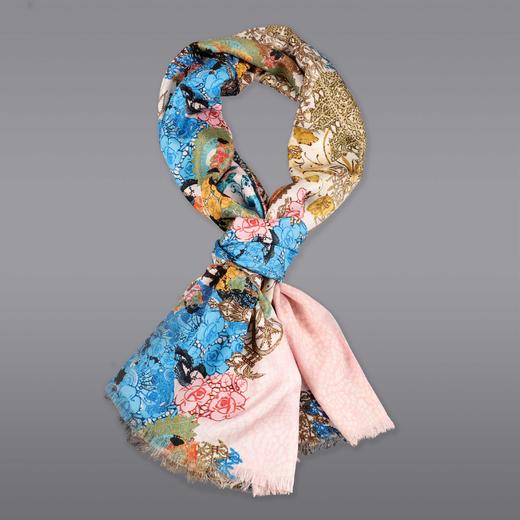 桑蚕丝金纺澳毛双面围巾 商品图9