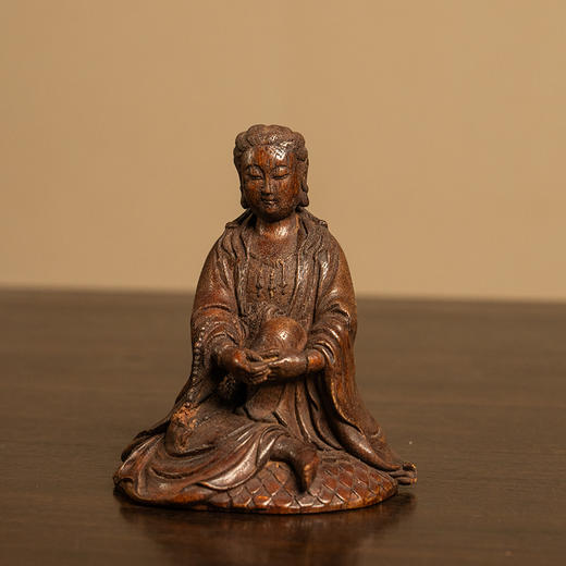 清 沉香木雕自在观音像 商品图0