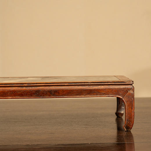 清早期 黄花梨镶云石马蹄腿案上几摆件 商品图1