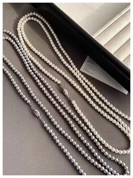 施华洛珍珠正圆极光珠85cm毛衣链 商品图2