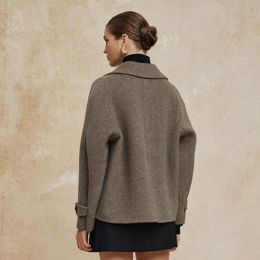 PH939斯尔丽24新款双面呢羊毛短款时尚箱型时尚设计感廓形显瘦女式大衣 商品图1