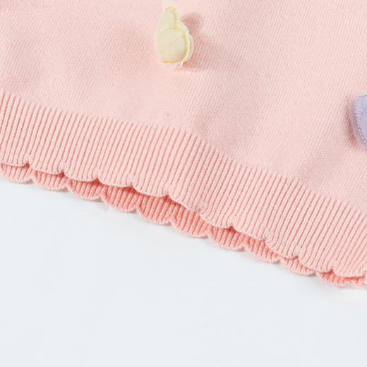 贝贝怡24春秋新款女童毛衣马甲可爱花边领打底针织背心ZB3DS084 商品图4