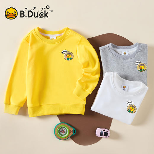 B.Duck小黄鸭童装圆领卫衣春春秋男童时尚印花童装潮105-150 BF3508953 商品图0