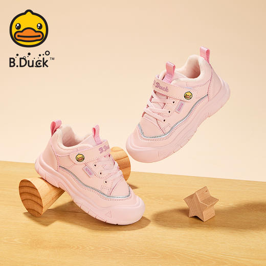 B.Duck小黄鸭童鞋加绒运动鞋冬季男童时尚休闲鞋24-30 B5586907 商品图4