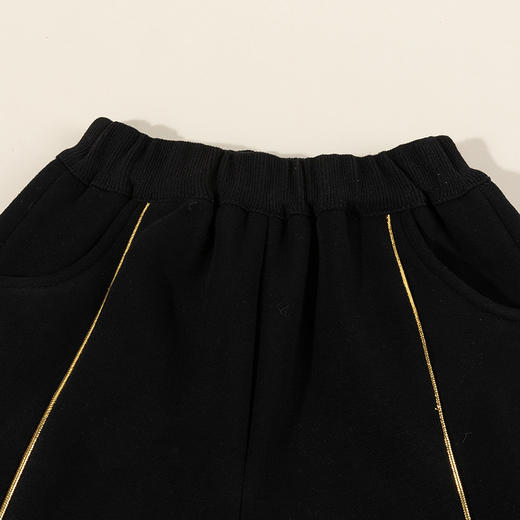 贝贝怡国潮贴布绣秋冬新款男童加绒保暖套装男宝百搭卫衣卫裤拜年服ZB3DT099 商品图8