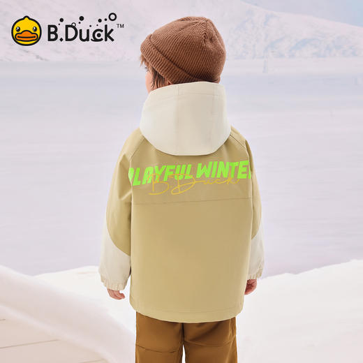 B.Duck小黄鸭童装连帽宽松保暖外套冬季男童上衣105-150 BF5533090 商品图4
