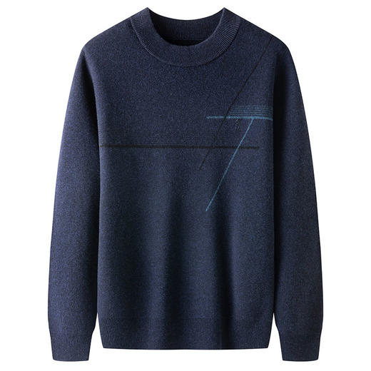 【100%羊毛】【新款DPS】大依优型大码男装羊毛衫100%绵羊毛针织衫打底线衣套头纯色上衣男士胖子 商品图0