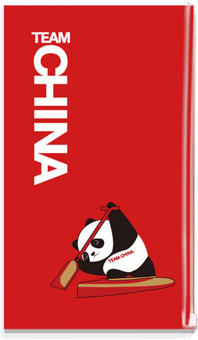 TEAM CHINA熊猫运动造型可收纳环保便携笔记本A6—皮划艇