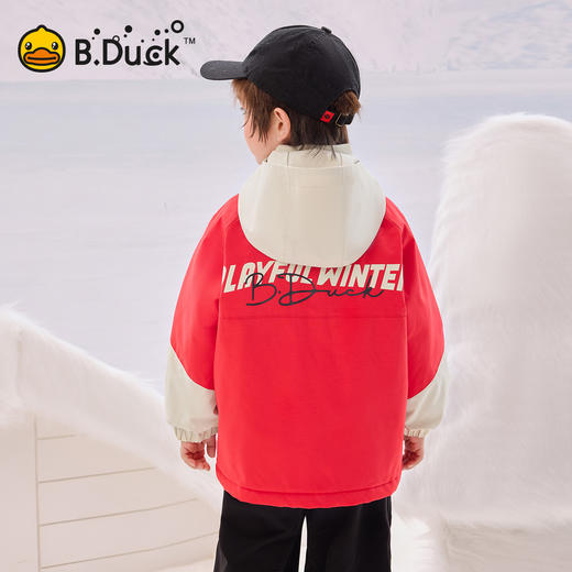 B.Duck小黄鸭童装连帽宽松保暖外套冬季男童上衣105-150 BF5533090 商品图2