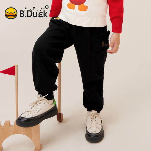 B.Duck小黄鸭童装宽松休闲长裤冬季男童保暖束脚裤90-130 BF5563905 商品图0