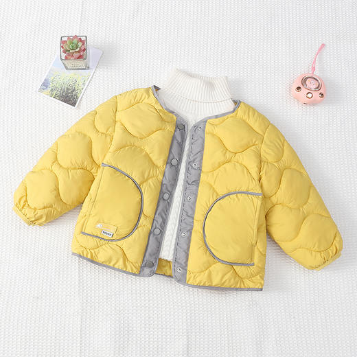 儿童拼色小口袋棉内胆男宝女宝洋气保暖棉内搭 90-140cm 商品图5