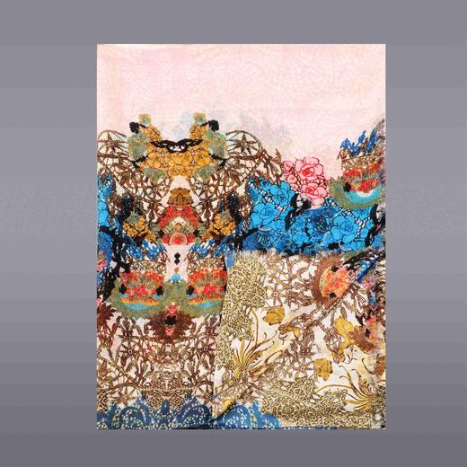 桑蚕丝金纺澳毛双面围巾 商品图7