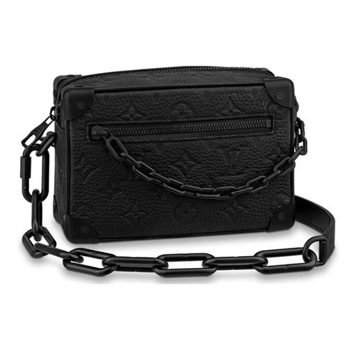 LouIs VUITTON SOFT TRUNK 老花压纹 牛皮 黑盒子方盒子包斜挎单肩包 迷你 男款 黑色（CB） 商品图1