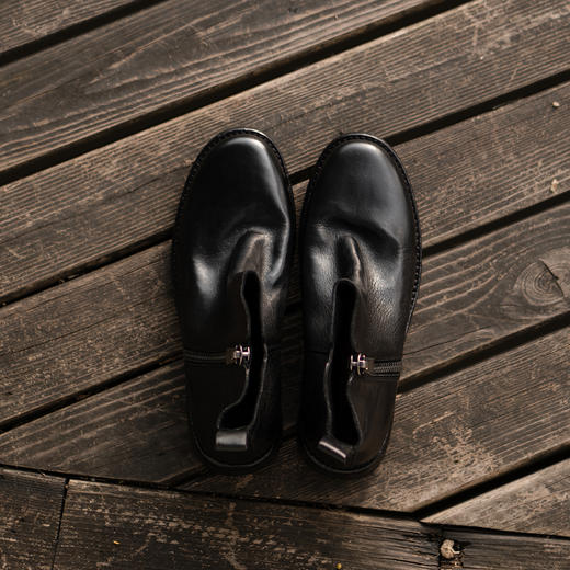 【阿么古纹马皮鞋】复古高级感百搭短靴侧拉链2025新款时装靴女3CM 商品图2