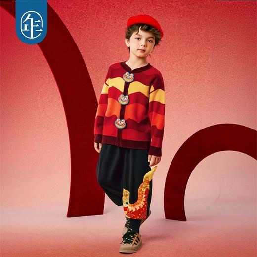 【星光嘉年华】年衣童装女童针织衫秋新款毛衣羊毛衫撞色上衣外套G 商品图3