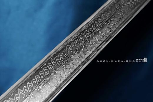 三希堂  乌骓系列  铁地卷草唐剑  未开刃 商品图2