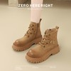 ZHR则则厚底增高马丁靴2024秋季新款复古短筒工装靴女显瘦大黄靴 商品缩略图8