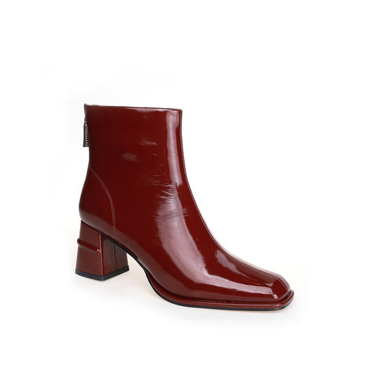 豪麟名鞋奥莱迪嘉女鞋短靴胎牛皮革DJHJA42WN015酒红色  原价2660元 商品图0