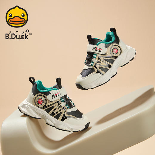 B.Duck小黄鸭童鞋防滑保暖运动鞋冬季男女童休闲鞋24-30 B5586910 商品图2