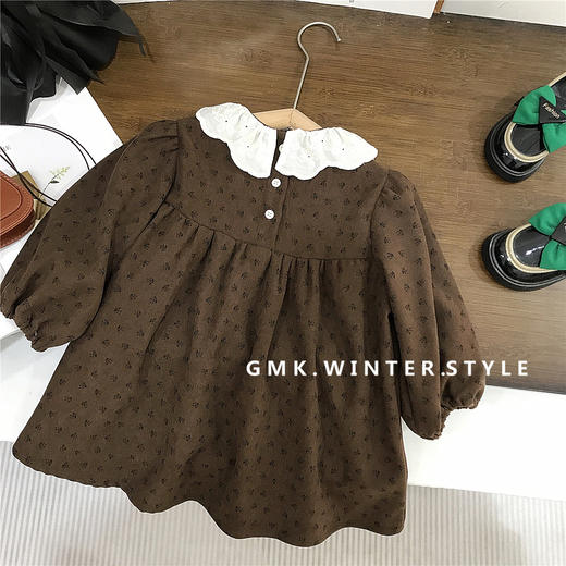 【女童韩版森系连衣裙，可爱复古碎花蕾丝裙，公主范儿十足】韩版女童新品秋季 森系连衣裙女宝 复古可爱碎花蕾丝圆领公主裙-QQ 商品图2