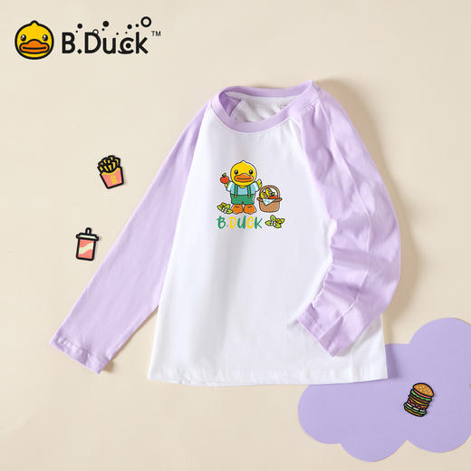 B.Duck小黄鸭童装春秋男女童长袖T恤110-160 BF3506901 商品图2