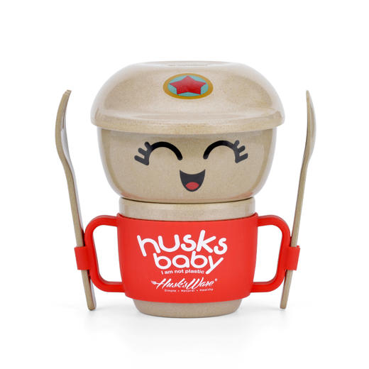 壳氏唯儿童环保稻壳餐具五件套小雷锋系列卡通宝宝碗辅食 商品图3