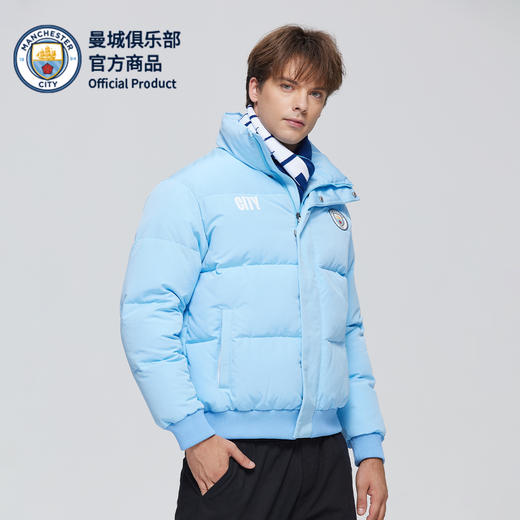 【官方正版】曼城俱乐部 | 胶印队徽运动休闲保暖浅蓝城民棉服 商品图4
