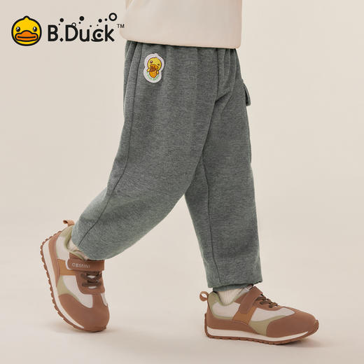 B.Duck小黄鸭童装宽松休闲长裤冬季男童保暖束脚裤90-130 BF5563905 商品图3