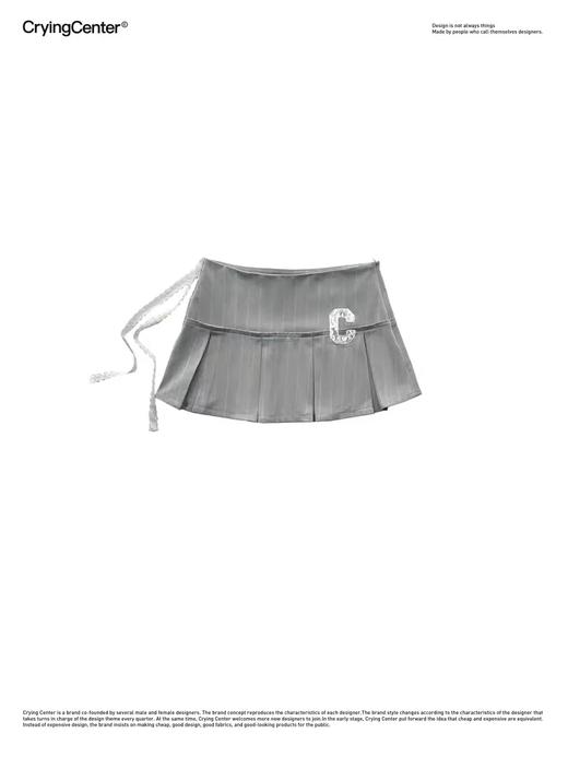 CryingCenter 蕾丝字母灰色西装裙 哭喊中心 商品图3