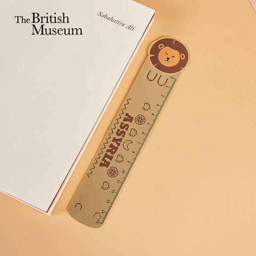 大英博物馆x苏州博物馆亚述系列 萌版狮子金属书签尺 商品图0