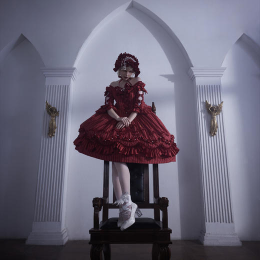 【全款预售】条纹格命 断头玛丽 古典玩偶 Lolita【2025年6月30日起发货】 商品图0