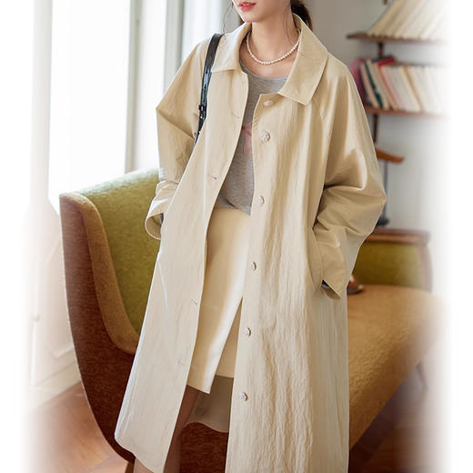 裁缝学苑AS356秋季法式复古廓形插肩袖中长款外套风衣纸样女装样板 商品图1