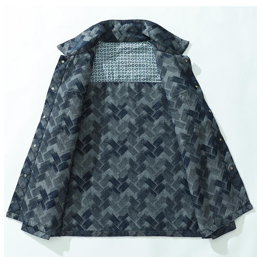 【特大码】【新款DH】大依优型大码翻领牛仔外套夹克加肥加大休闲胖子宽松外套上衣男装潮流 商品图3