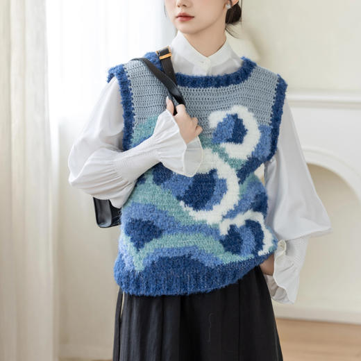 苏苏姐家忆夏知秋马甲手工DIY编织钩针上衣毛线团自制材料包 商品图2