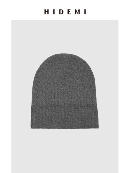 HIDEMI 【欧阳娜娜同款】进口澳毛强缩加厚弹力款多种戴法堆堆感冷帽 炭灰色|黑色 商品图5