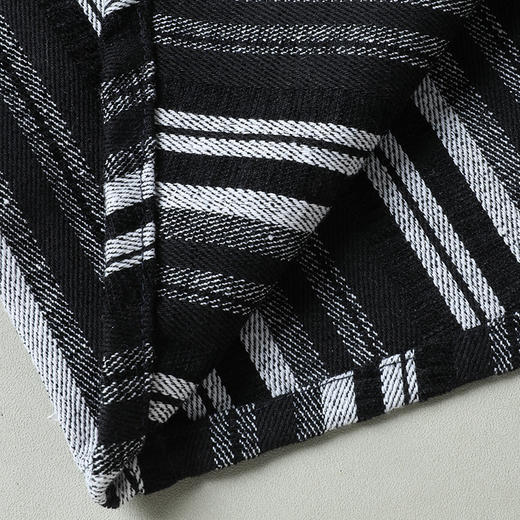 【新款DB】大依优型大码男装厚长袖衬衫条纹商务休闲上衣外套加肥加大胖子舒适打底 商品图11