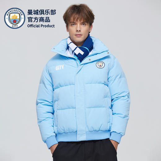 【官方正版】曼城俱乐部 | 胶印队徽运动休闲保暖浅蓝城民棉服 商品图3