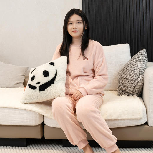 【88元1套】秋冬女士长袖长裤珊瑚绒套头家居套装-2243222 商品图1