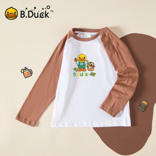 B.Duck小黄鸭童装春秋男女童长袖T恤110-160 BF3506901 商品图4