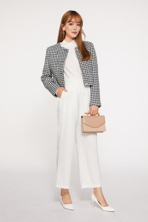 NIMILL奈密儿 气质圆领千鸟格外套 9907 商品图1