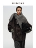 HIDEMI 进口胎羔羊皮毛一体双排扣经典款廓形极简设计感皮草大衣皮衣 商品缩略图5