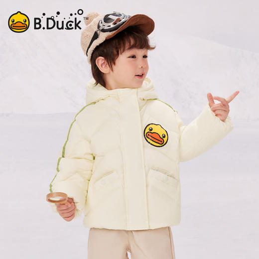 B.Duck小黄鸭童装冬季男女童保暖连帽羽绒服上衣105-150 BF5516003 商品图3