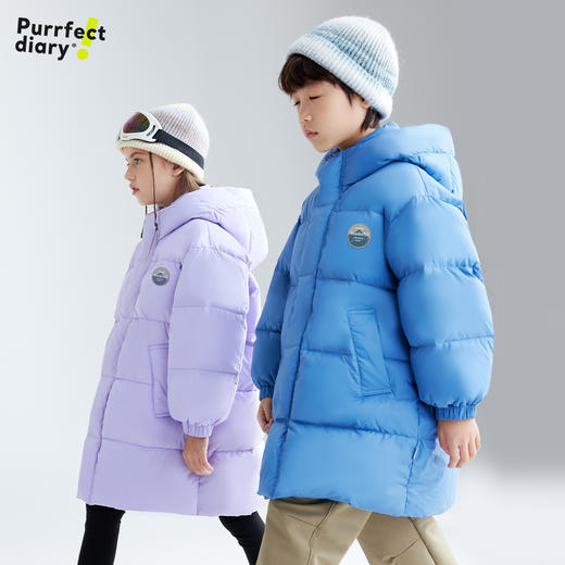 【咕噜日记】儿童中长款连帽羽绒服 PDWT2427 商品图1