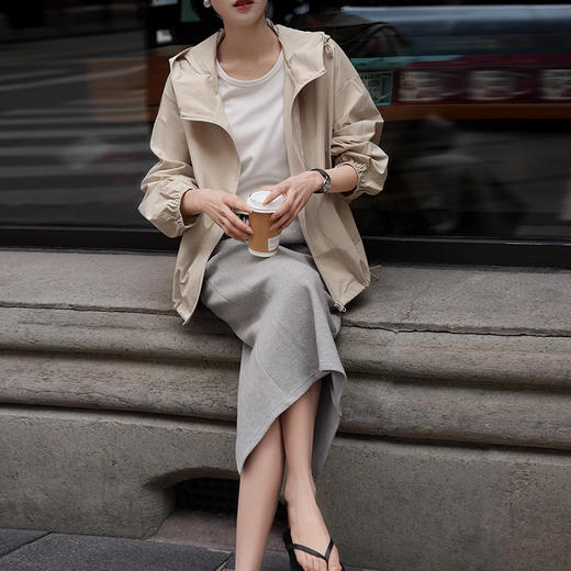 裁缝学苑AQ370休闲纯棉连帽短外套纸样女装上衣版型图纸 商品图1